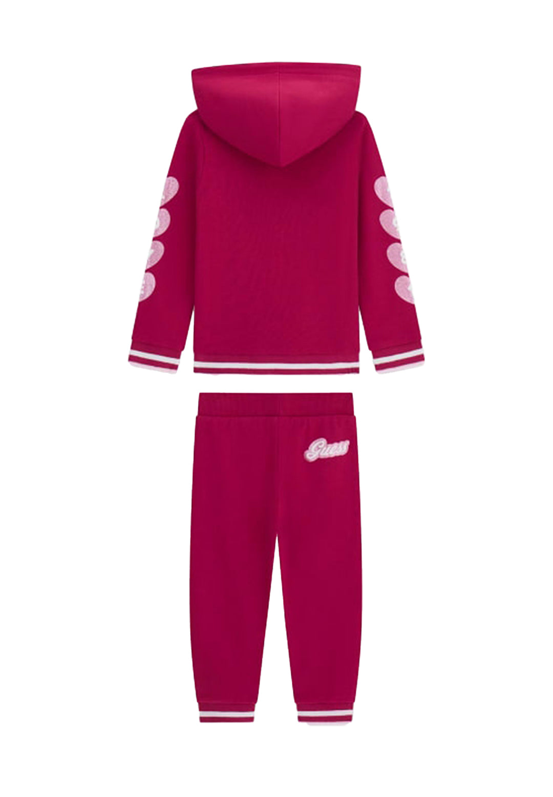 Fuchsiafarbenes Sweatshirt-Set für Mädchen