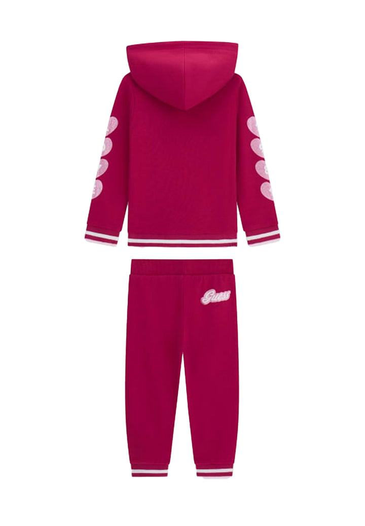 Fuchsiafarbenes Sweatshirt-Set für Mädchen