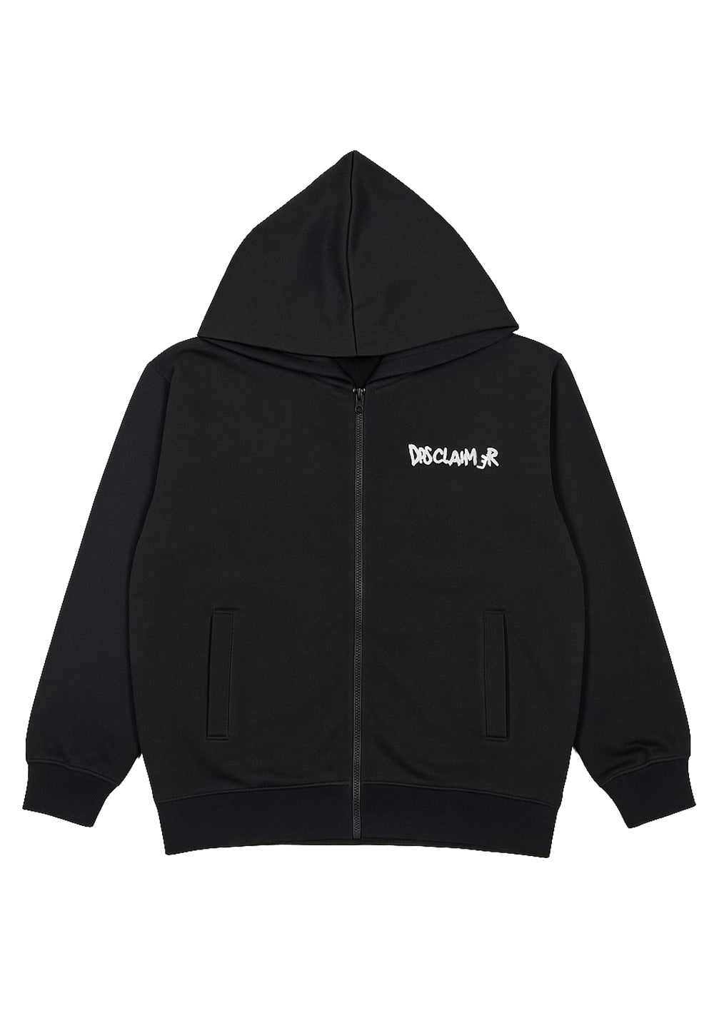Sudadera negra con cremallera para niña