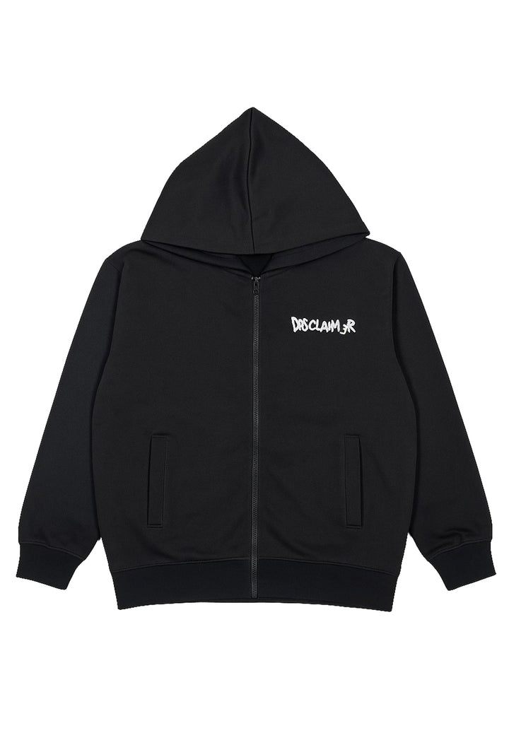 Sudadera negra con cremallera para niña