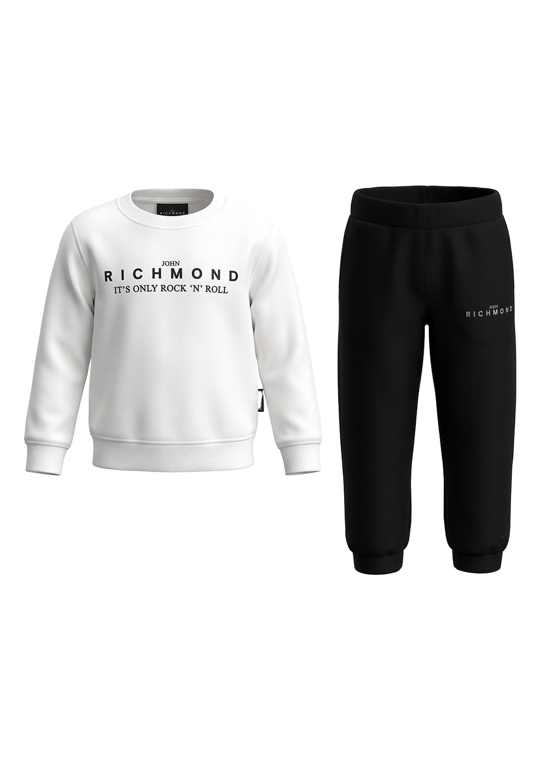 Schwarz-weißes Sweat-Set für Mädchen