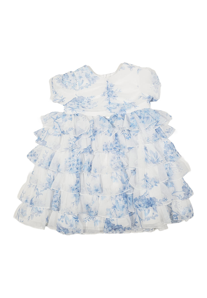 Robe blanche et bleu clair pour bébé fille nouveau-né