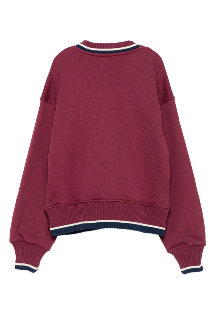 Sudadera color burdeos para niña