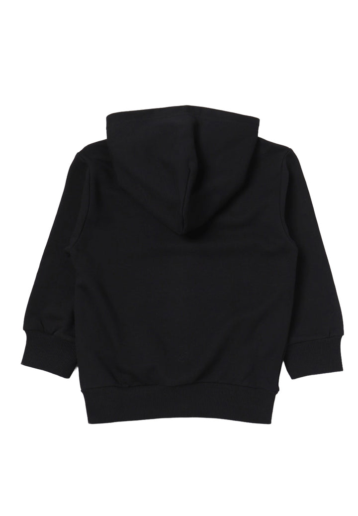 Sudadera negra con cremallera para niño