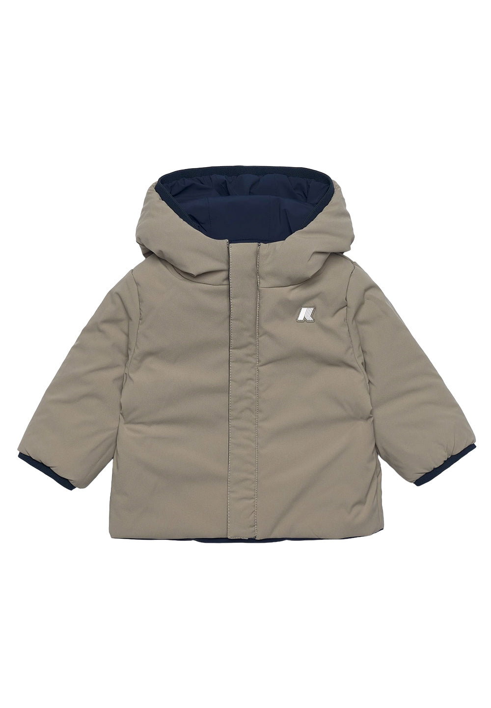 Chaqueta reversible azul-verde para recién nacido