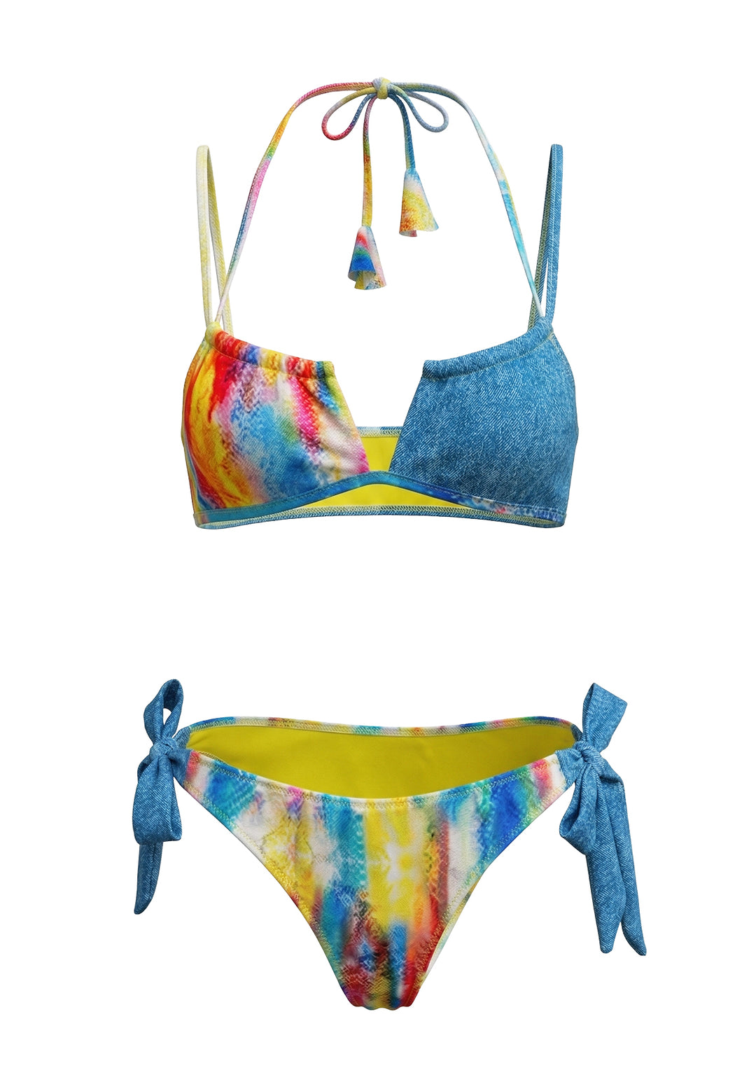 Multicolor bikini swimsuit for girls