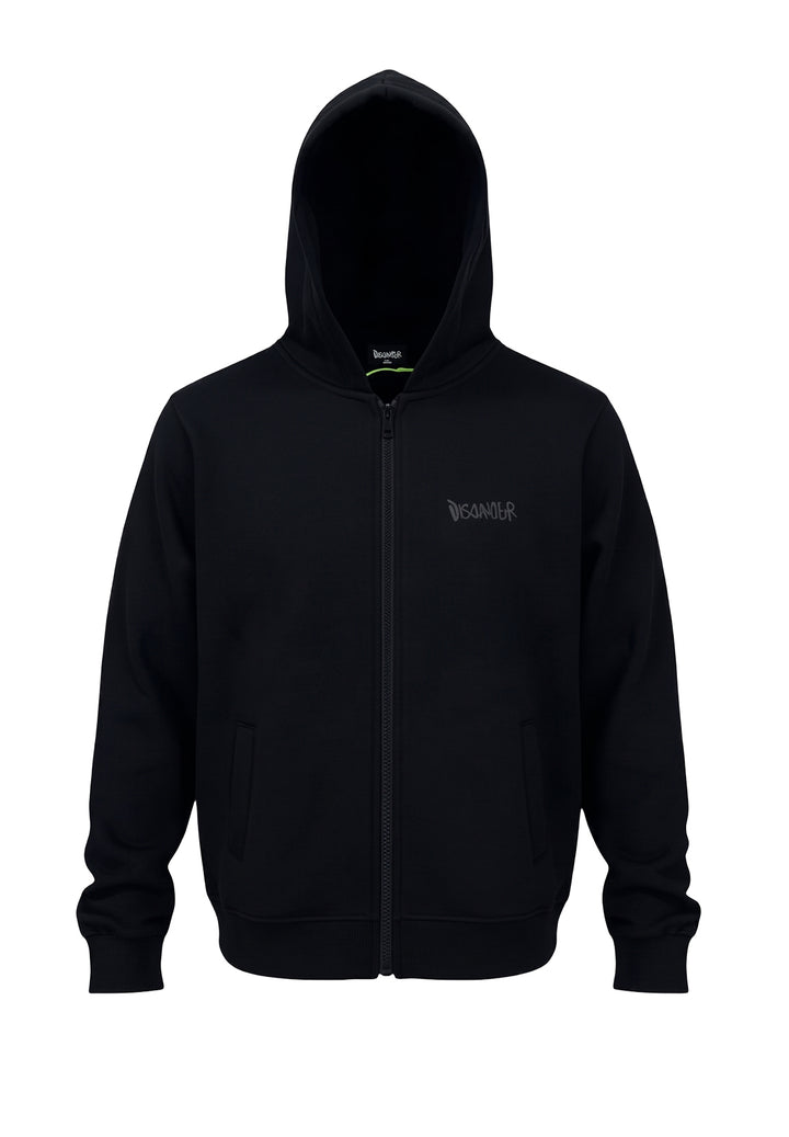Schwarzer Kinder-Sweatshirt mit Reißverschluss
