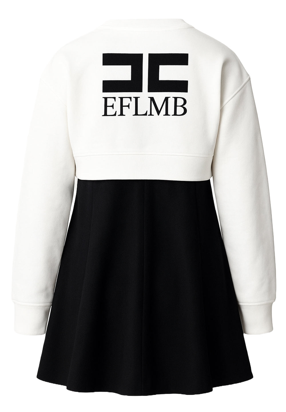 Conjunto de 2 piezas blanco y negro para niña