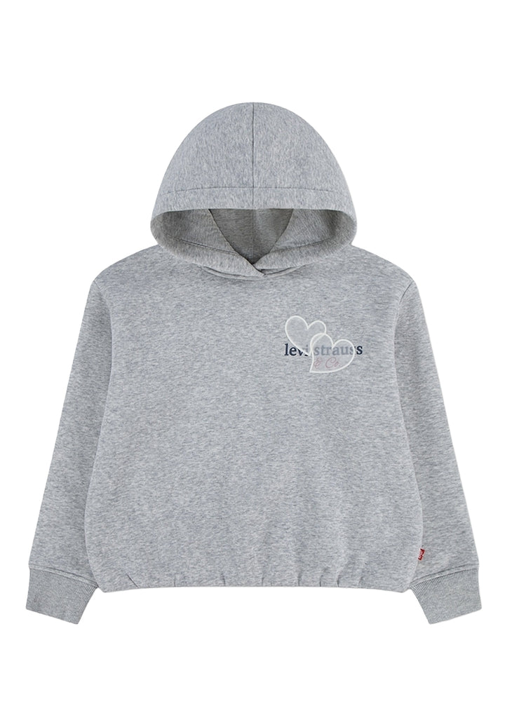 Grey hooded sweatshirt for girl