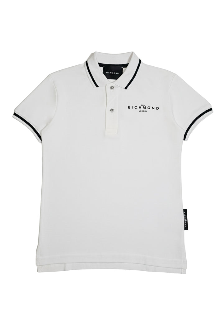 Polo blanca para niño