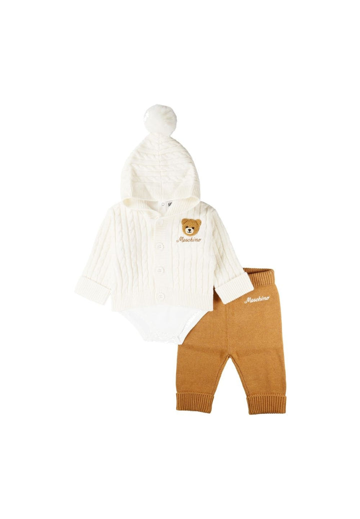 Completo bianco-marrone per bambino - Primamoda kids
