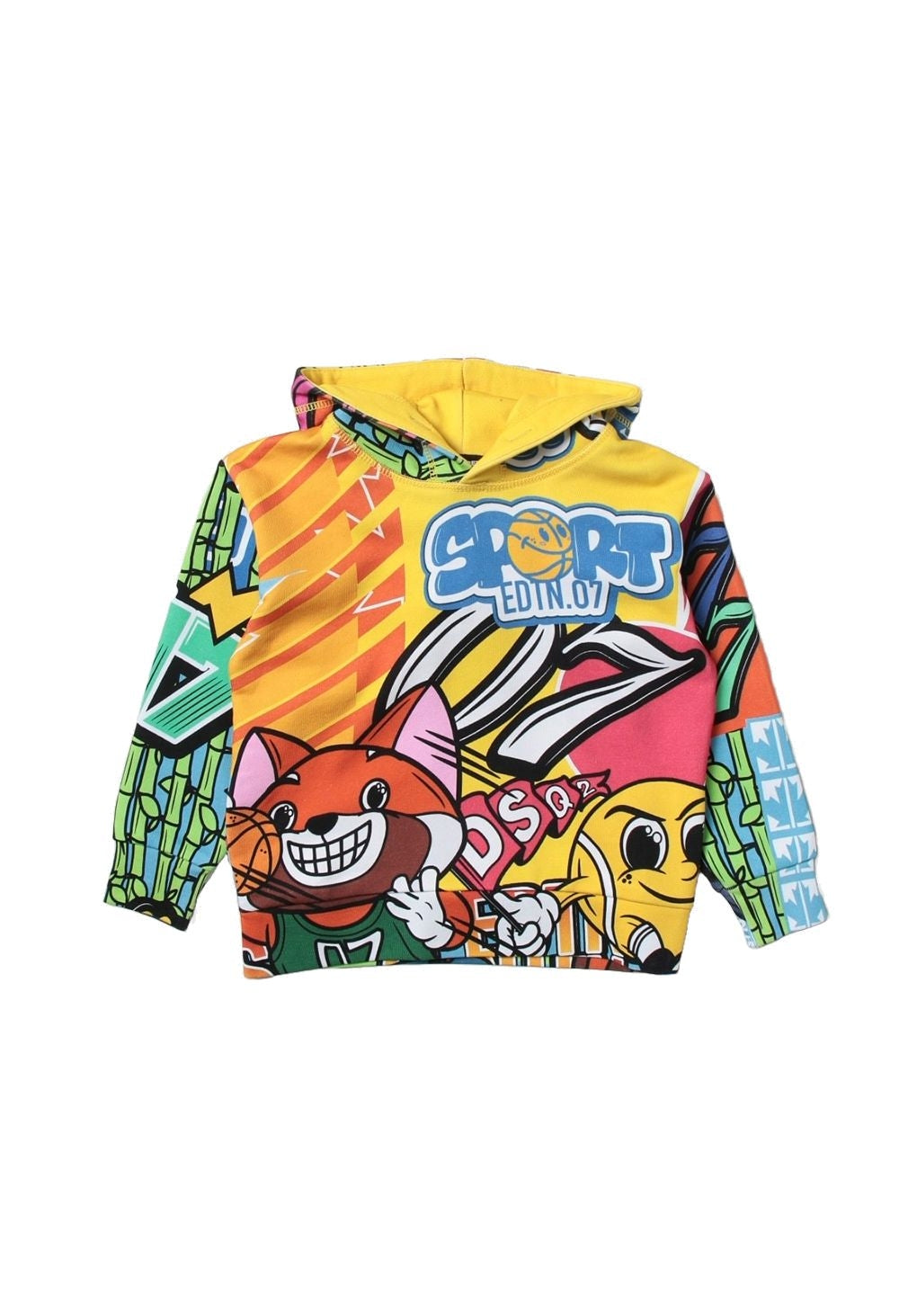 Felpa cappuccio gialla per bambino - Primamoda kids