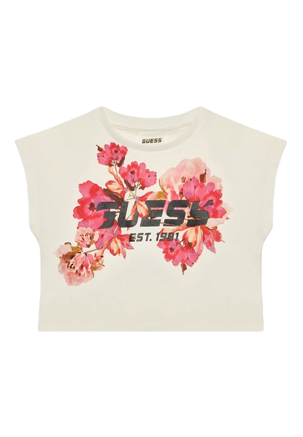 T-shirt cropped panna per bambina - Primamoda kids