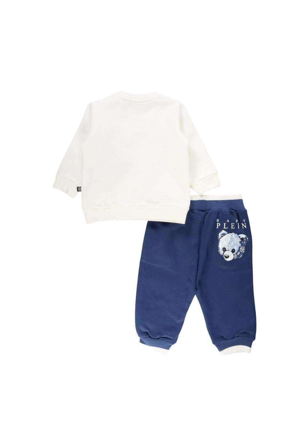 Completo felpa bianco-blu per bambino - Primamoda kids