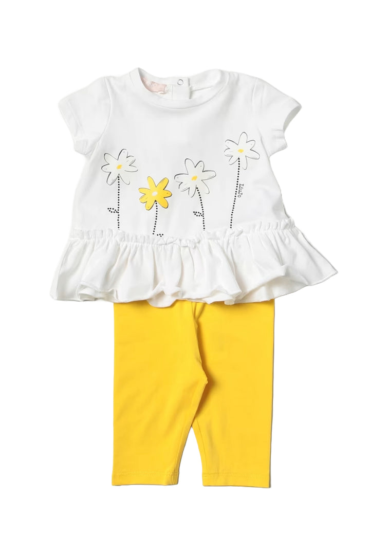 Completo bianco-giallo per neonata - Primamoda kids