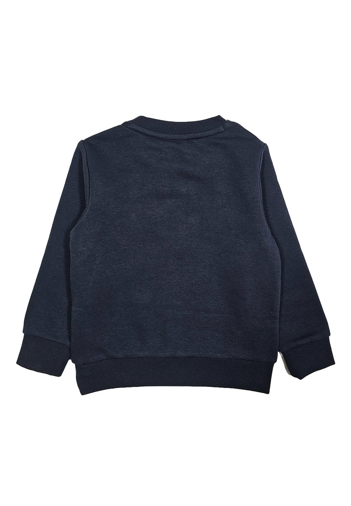 Felpa girocollo blu navy per neonato - Primamoda kids
