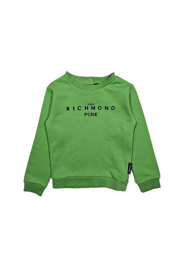 Felpa girocollo verde per bambino - Primamoda kids