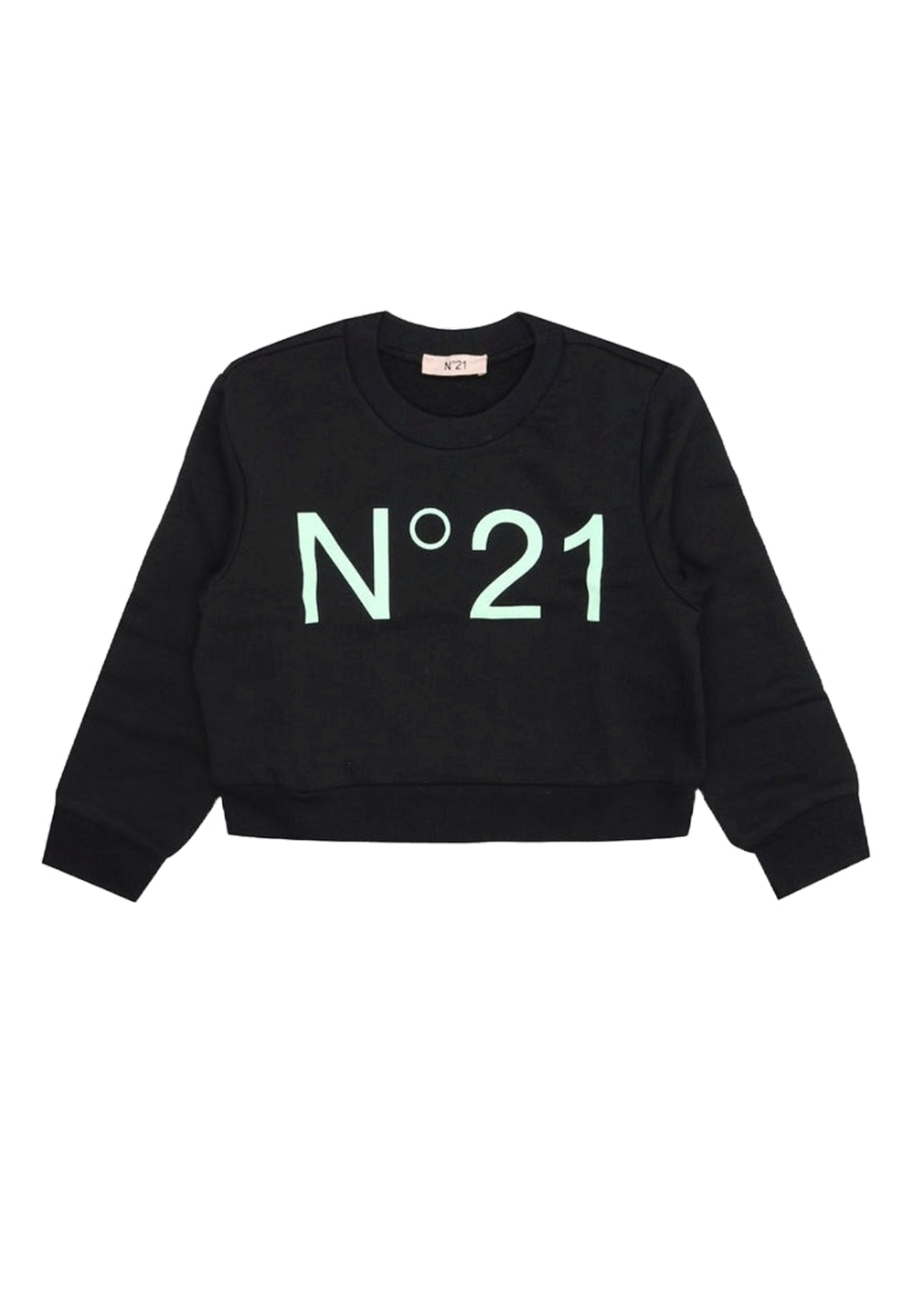 Felpa girocollo nera per bambina - Primamoda kids