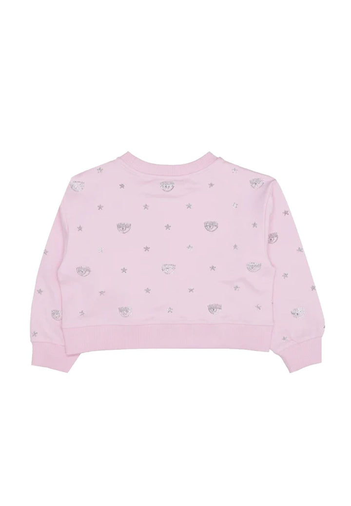 Felpa girocollo rosa per bambina - Primamoda kids