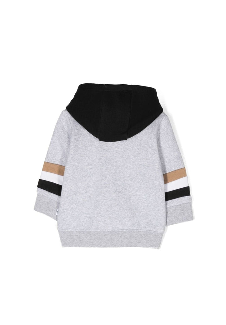 Felpa zip grigia per bambino - Primamoda kids