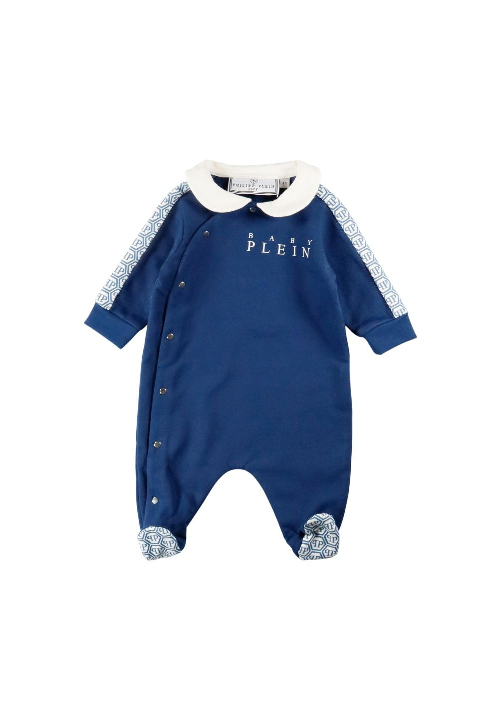Set tutina, cappello e bavetta blu per neonato - Primamoda kids