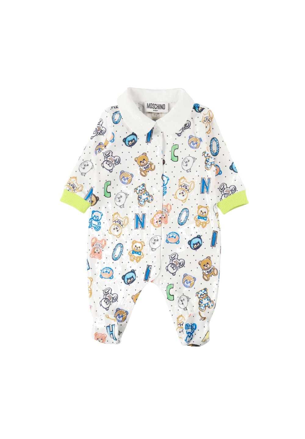 Tutina, cappello e bavaglio bianco per neonato - Primamoda kids