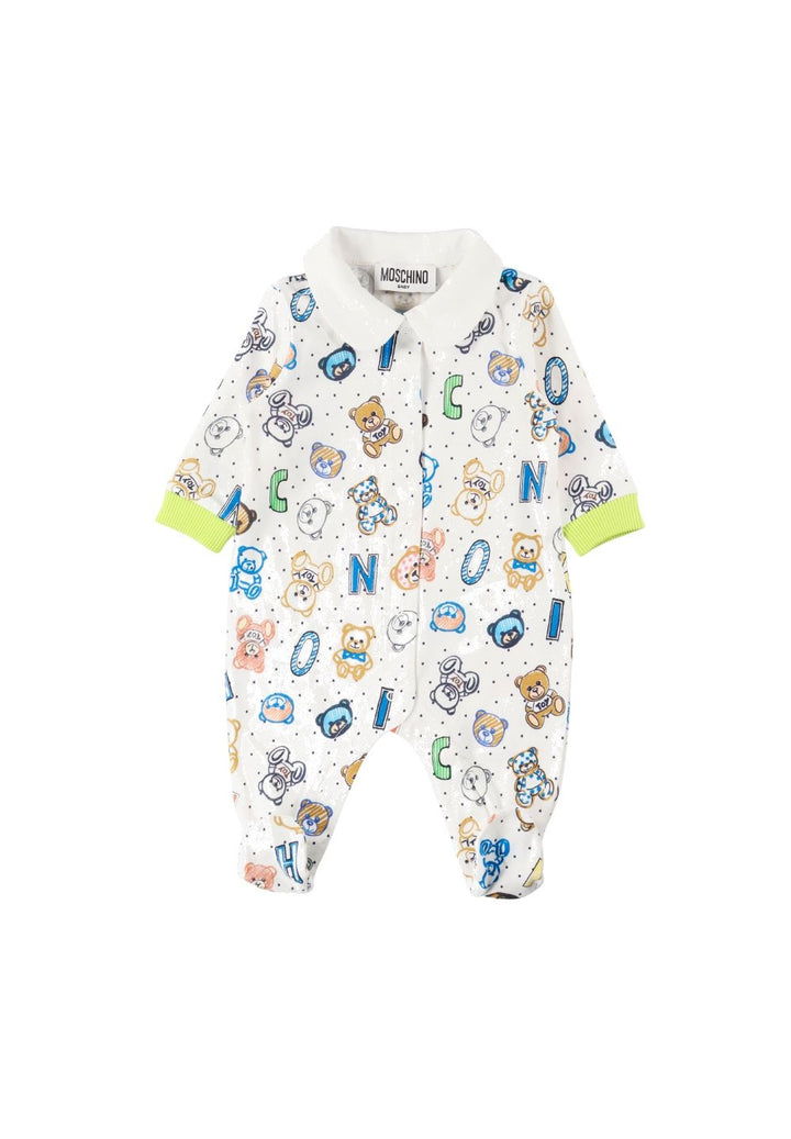 Tutina, cappello e bavaglio bianco per neonato - Primamoda kids