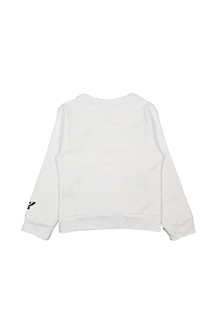 Felpa girocollo bianca per bambino - Primamoda kids