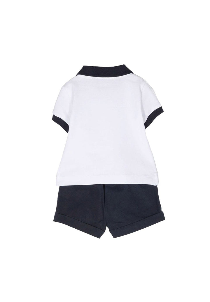 Completo bianco-blu per neonato - Primamoda kids