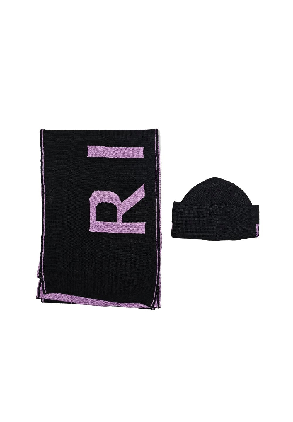 Set cappello+sciarpa nero-viola per bambina - Primamoda kids