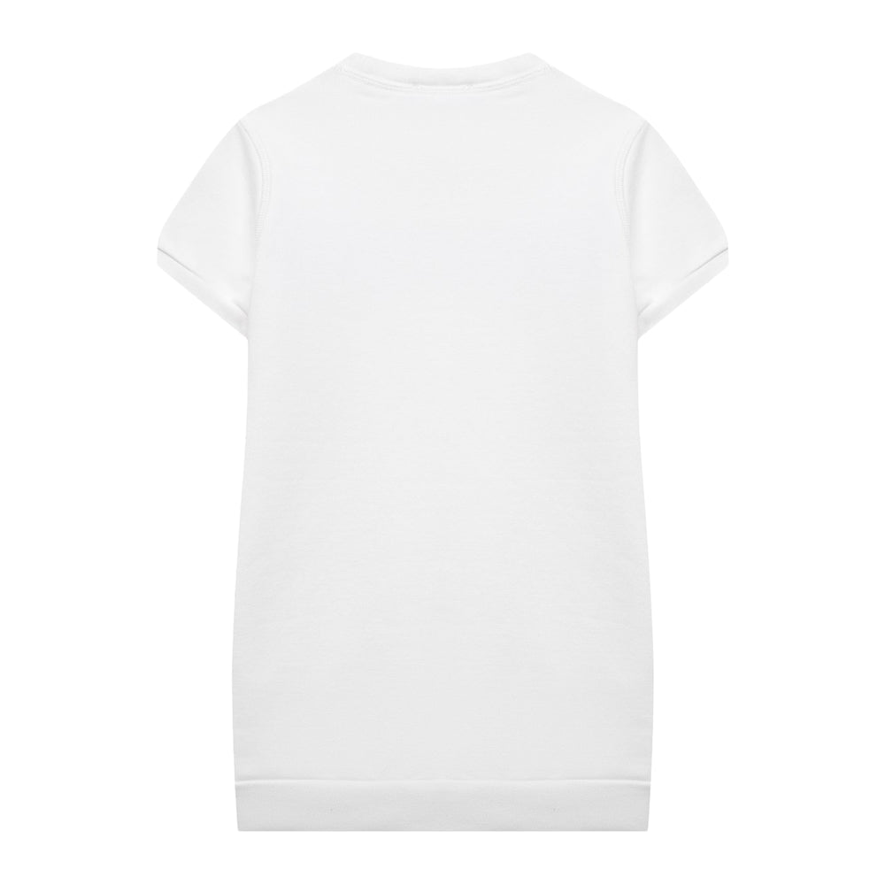 Vesito felpa bianco per bambina - Primamoda kids