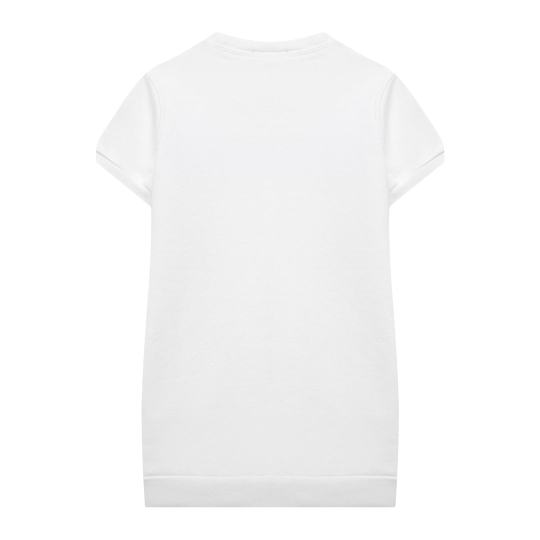 Vesito felpa bianco per bambina - Primamoda kids