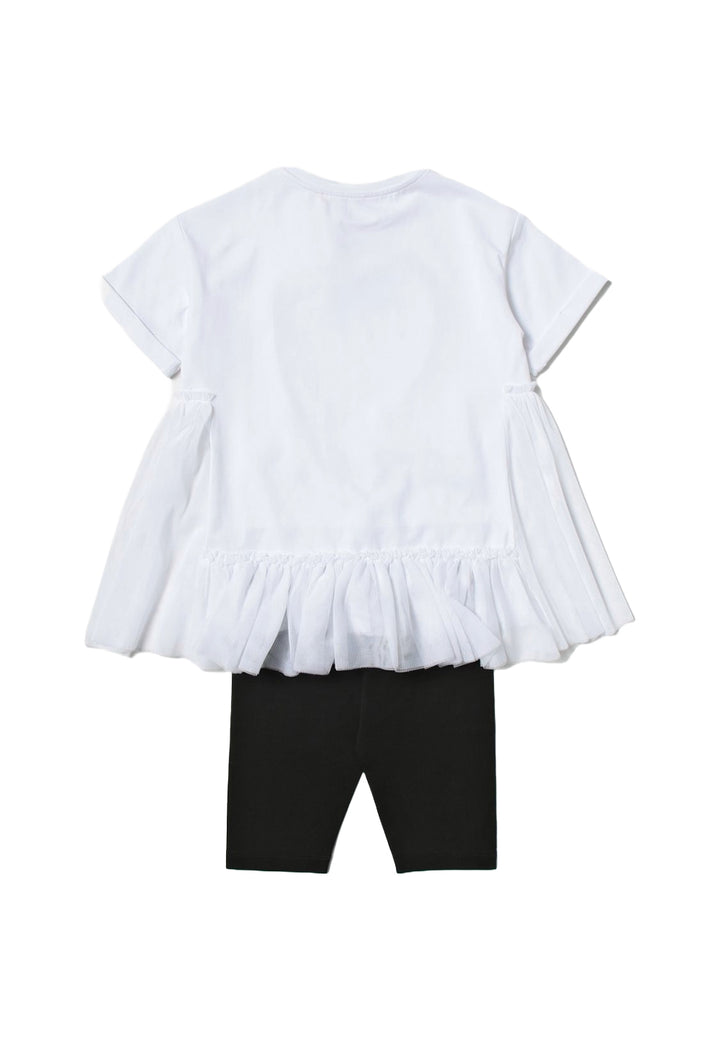 Completo bianco-nero per bambina - Primamoda kids
