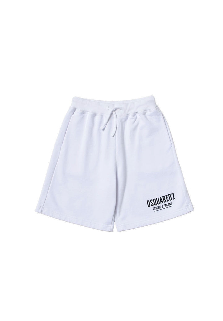 Bermuda felpa bianco per bambino - Primamoda kids