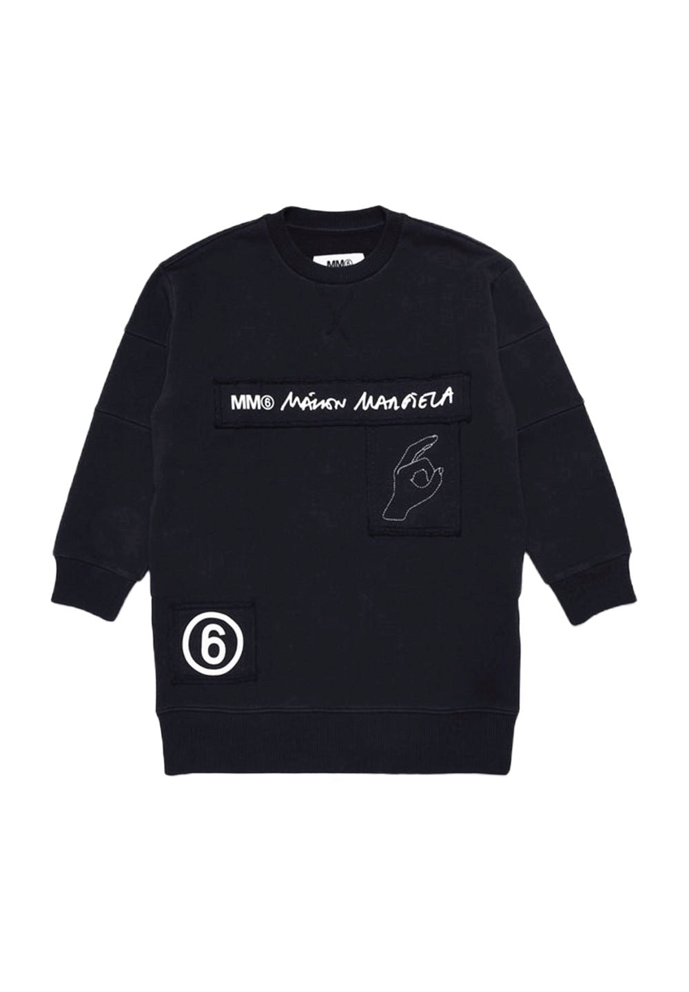 Vestito felpa nero per bambina - Primamoda kids