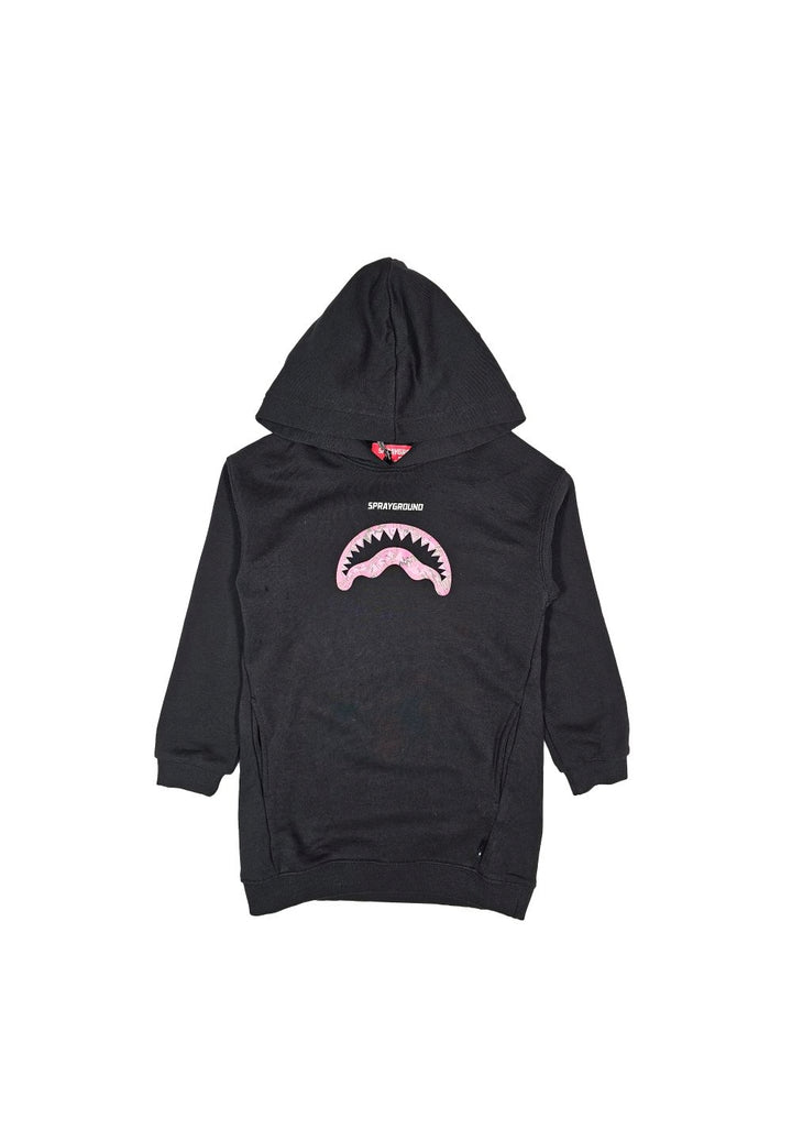 Maxi felpa nera per bambina - Primamoda kids