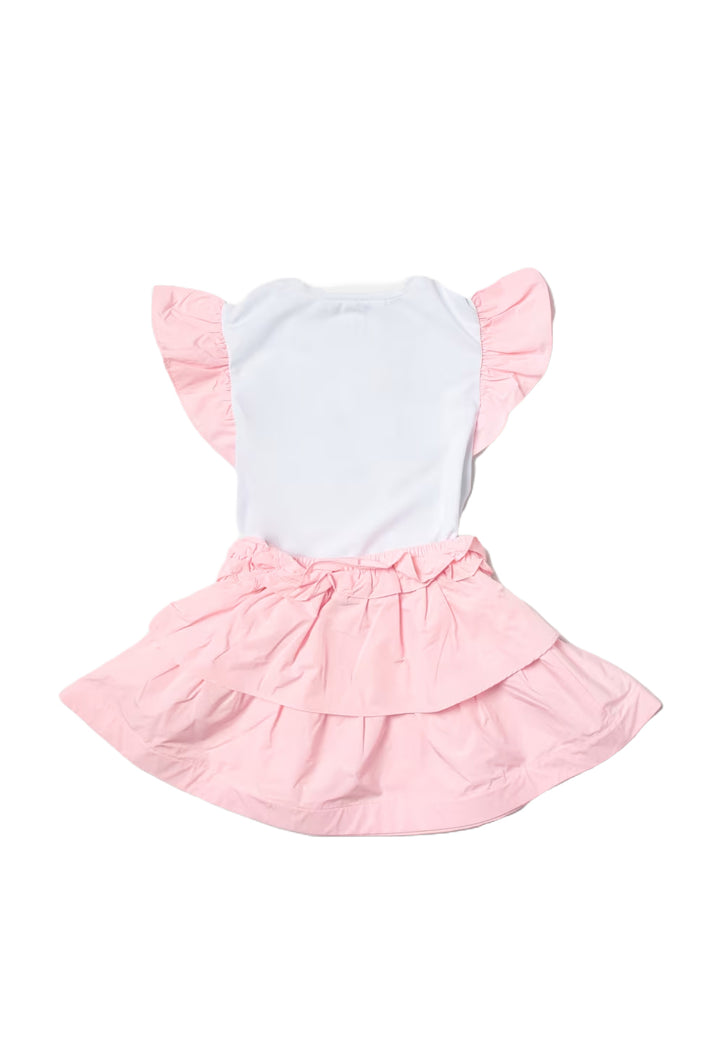 Completo bianco-rosa per bambina - Primamoda kids