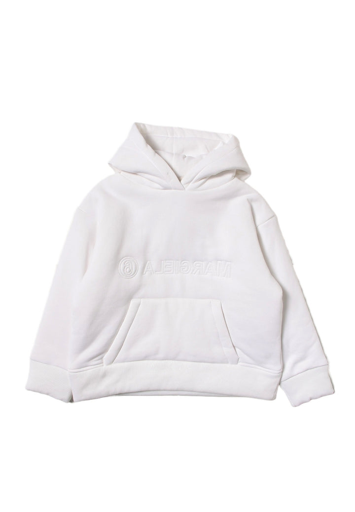 Felpa cappuccio bianca per bambina - Primamoda kids