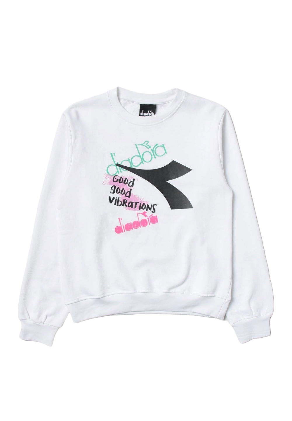 Felpa girocollo bianca per bambina - Primamoda kids