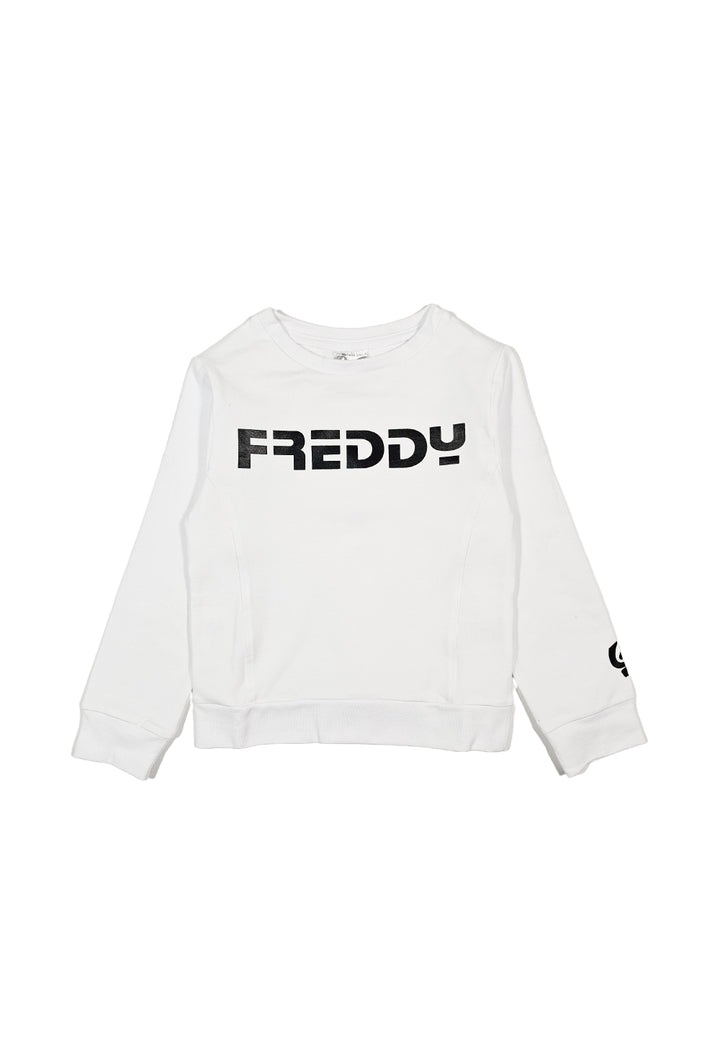 Felpa girocollo bianca per bambino - Primamoda kids