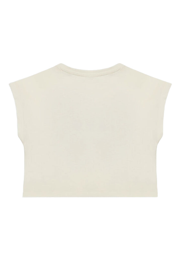 T-shirt cropped panna per bambina - Primamoda kids