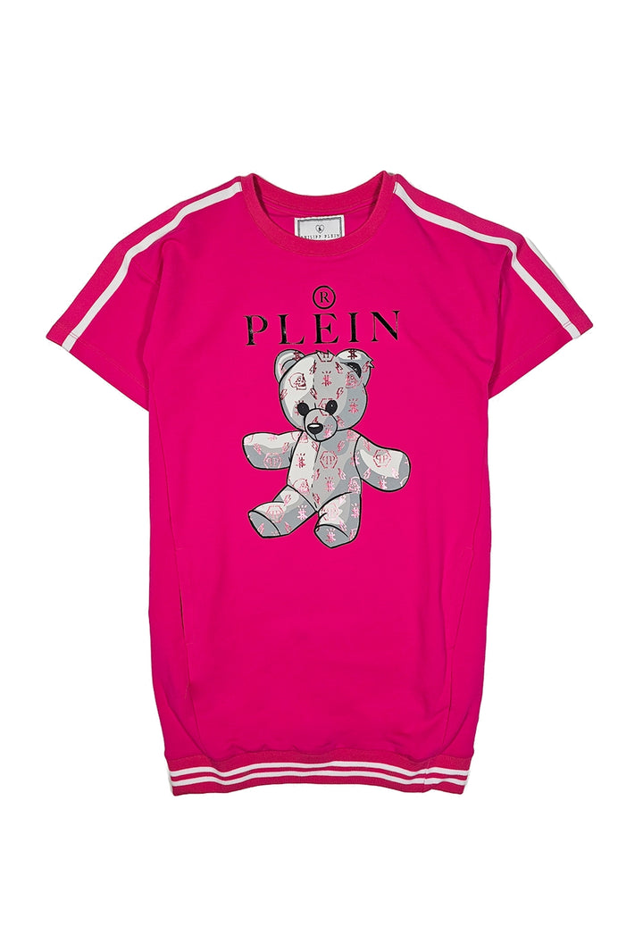 Vestito felpa fuxia per bambina - Primamoda kids