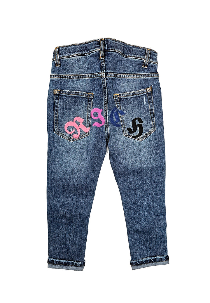 Jeans blu denim per neonata - Primamoda kids