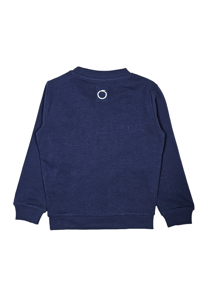 Felpa girocollo blu per neonato - Primamoda kids
