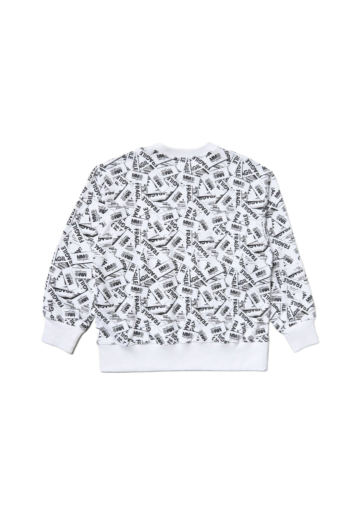 Felpa girocollo bianca per bambina - Primamoda kids