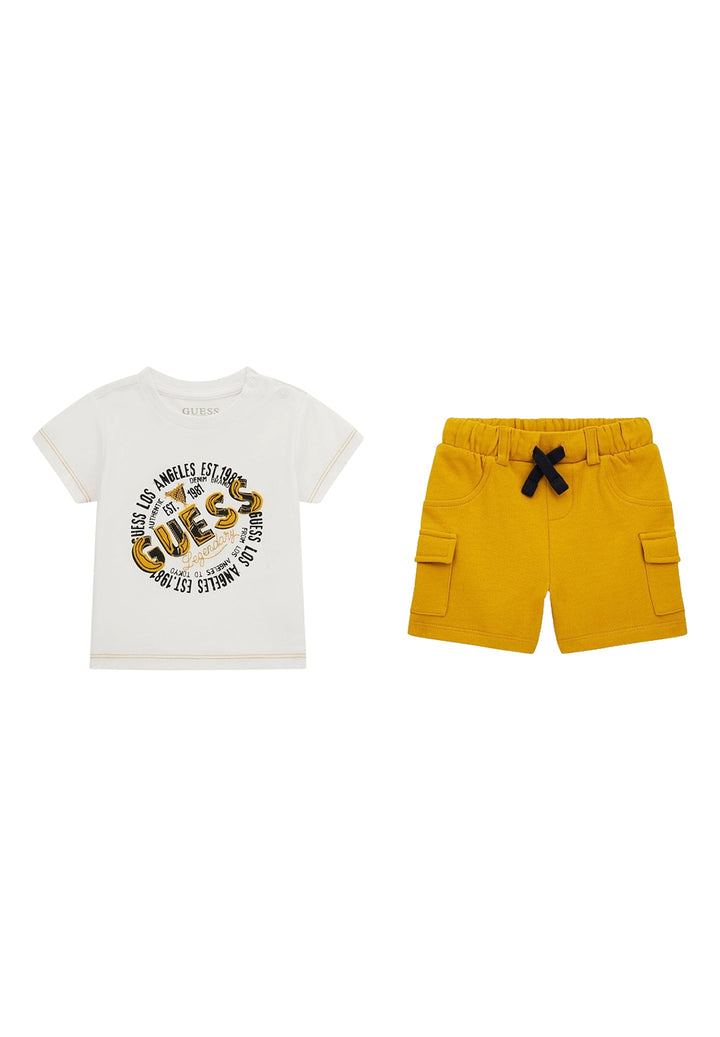 Completo bianco-giallo per neonato - Primamoda kids