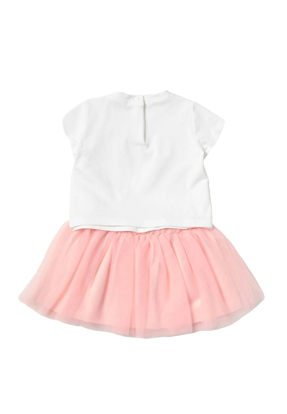Completo bianco-rosa per neonata - Primamoda kids