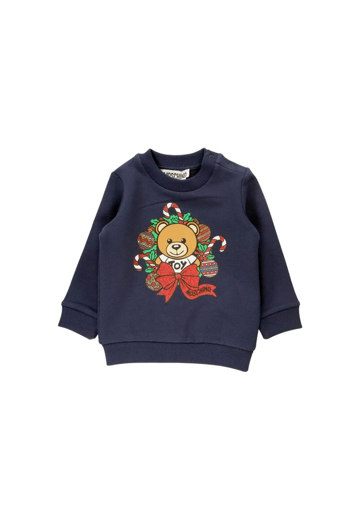 Felpa girocollo blu per neonato - Primamoda kids