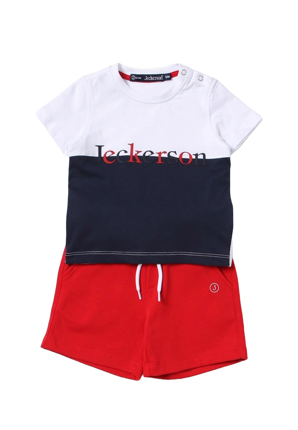 Completo bianco-rosso per neonato - Primamoda kids