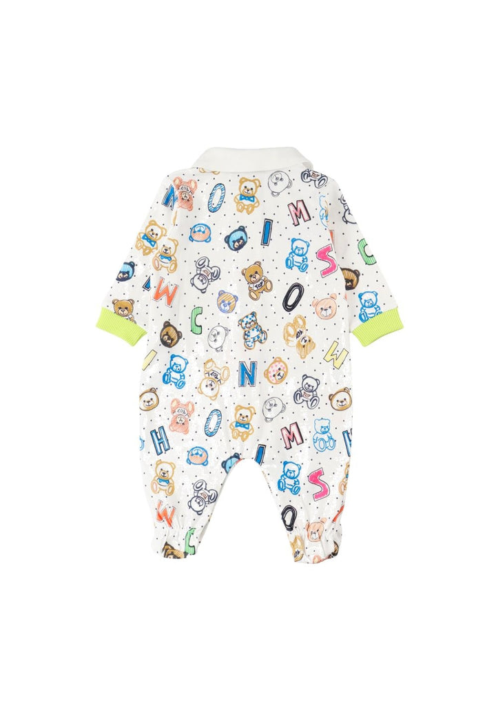 Tutina, cappello e bavaglio bianco per neonato - Primamoda kids